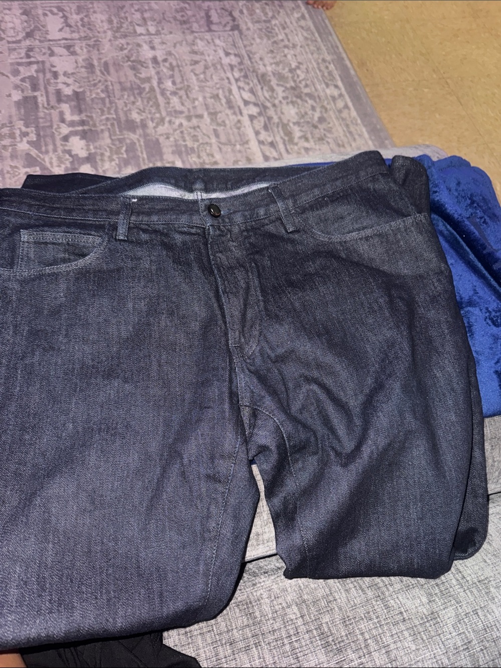 Giorgio Armani Men's Dark Blue Straight Jeans